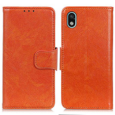 Leather Case Stands Flip Cover Holder N05P for Sony Xperia Ace III SOG08 Orange