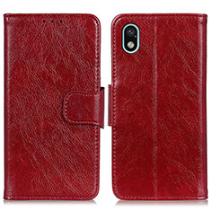 Leather Case Stands Flip Cover Holder N05P for Sony Xperia Ace III SOG08 Red