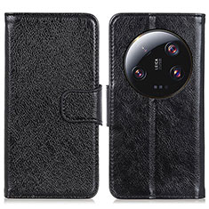 Leather Case Stands Flip Cover Holder N05P for Xiaomi Mi 13 Ultra 5G Black