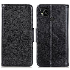 Leather Case Stands Flip Cover Holder N05P for Xiaomi POCO C31 Black