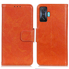 Leather Case Stands Flip Cover Holder N05P for Xiaomi Redmi K50 Gaming AMG F1 5G Orange