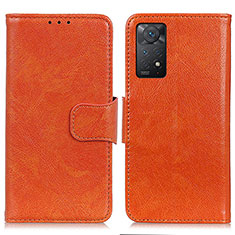 Leather Case Stands Flip Cover Holder N05P for Xiaomi Redmi Note 11 Pro 5G Orange