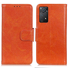 Leather Case Stands Flip Cover Holder N05P for Xiaomi Redmi Note 12 Pro 4G Orange