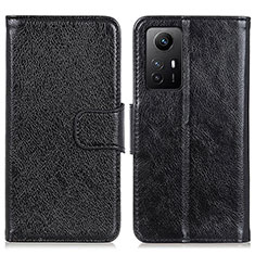 Leather Case Stands Flip Cover Holder N05P for Xiaomi Redmi Note 12S Black