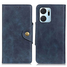 Leather Case Stands Flip Cover Holder N06P for Huawei Honor X7a Blue