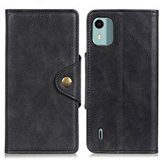 Leather Case Stands Flip Cover Holder N06P for Nokia C12 Plus Black