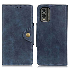 Leather Case Stands Flip Cover Holder N06P for Nokia C210 Blue