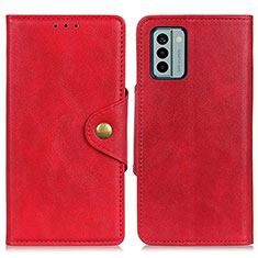 Leather Case Stands Flip Cover Holder N06P for Nokia G22 Red