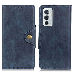 Leather Case Stands Flip Cover Holder N06P for OnePlus 9RT 5G Blue