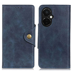 Leather Case Stands Flip Cover Holder N06P for OnePlus Nord CE 3 5G Blue