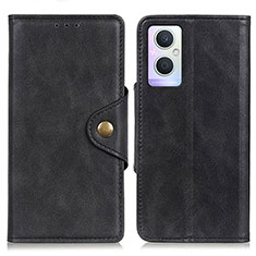 Leather Case Stands Flip Cover Holder N06P for OnePlus Nord N20 5G Black