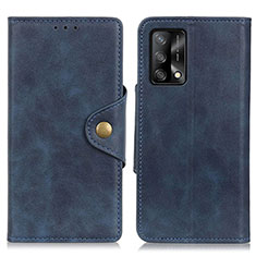 Leather Case Stands Flip Cover Holder N06P for Oppo F19s Blue
