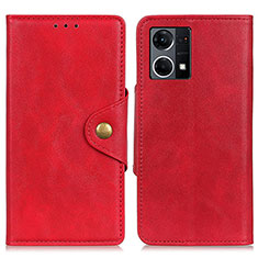 Leather Case Stands Flip Cover Holder N06P for Oppo F21 Pro 4G Red