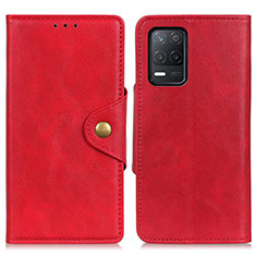 Leather Case Stands Flip Cover Holder N06P for Realme 8 5G Red