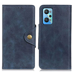 Leather Case Stands Flip Cover Holder N06P for Realme GT2 5G Blue