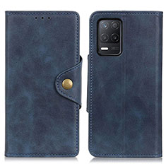 Leather Case Stands Flip Cover Holder N06P for Realme Narzo 30 5G Blue