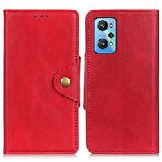 Leather Case Stands Flip Cover Holder N06P for Realme Q5 Pro 5G Red