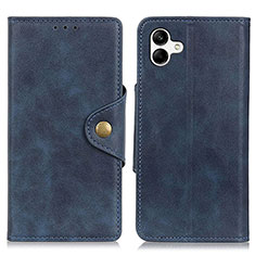 Leather Case Stands Flip Cover Holder N06P for Samsung Galaxy A04E Blue