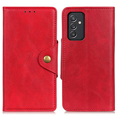 Leather Case Stands Flip Cover Holder N06P for Samsung Galaxy A05s Red