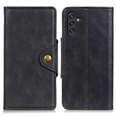 Leather Case Stands Flip Cover Holder N06P for Samsung Galaxy A13 5G Black