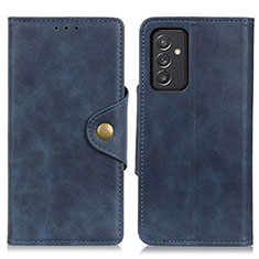 Leather Case Stands Flip Cover Holder N06P for Samsung Galaxy A15 5G Blue