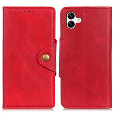 Leather Case Stands Flip Cover Holder N06P for Samsung Galaxy F14 5G Red