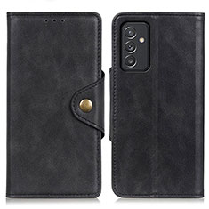 Leather Case Stands Flip Cover Holder N06P for Samsung Galaxy M34 5G Black