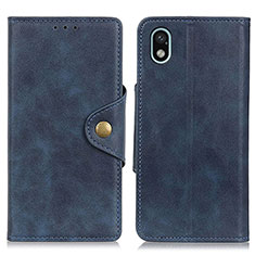 Leather Case Stands Flip Cover Holder N06P for Sony Xperia Ace III Blue