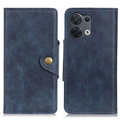 Leather Case Stands Flip Cover Holder N06P for Xiaomi Redmi Note 13 Pro 5G Blue