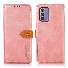 Leather Case Stands Flip Cover Holder N07P for Nokia G310 5G Pink