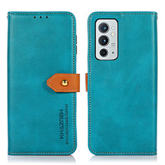 Leather Case Stands Flip Cover Holder N07P for OnePlus 9RT 5G Cyan