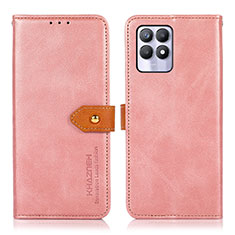 Leather Case Stands Flip Cover Holder N07P for Realme 8i Pink