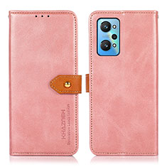 Leather Case Stands Flip Cover Holder N07P for Realme GT2 5G Pink