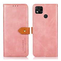 Leather Case Stands Flip Cover Holder N07P for Xiaomi Redmi 9 Activ Pink