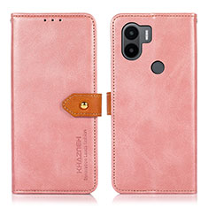 Leather Case Stands Flip Cover Holder N07P for Xiaomi Redmi A1 Plus Pink