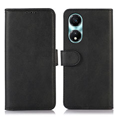 Leather Case Stands Flip Cover Holder N08P for Huawei Honor X5 Plus Black