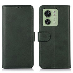 Leather Case Stands Flip Cover Holder N08P for Motorola Moto Edge 40 5G Green