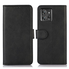 Leather Case Stands Flip Cover Holder N08P for Motorola ThinkPhone 5G Black