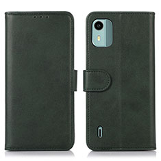 Leather Case Stands Flip Cover Holder N08P for Nokia C12 Pro Green