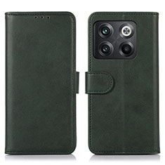 Leather Case Stands Flip Cover Holder N08P for OnePlus 10T 5G Green