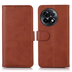 Leather Case Stands Flip Cover Holder N08P for OnePlus Ace 2 Pro 5G Brown