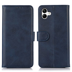 Leather Case Stands Flip Cover Holder N08P for Samsung Galaxy A05 Blue