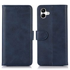 Leather Case Stands Flip Cover Holder N08P for Samsung Galaxy F04 Blue