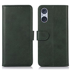 Leather Case Stands Flip Cover Holder N08P for Sony Xperia 5 V Green