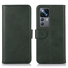 Leather Case Stands Flip Cover Holder N08P for Xiaomi Mi 12T 5G Green