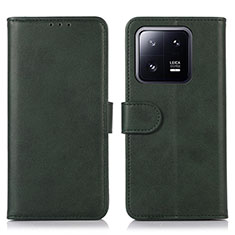 Leather Case Stands Flip Cover Holder N08P for Xiaomi Mi 13 Pro 5G Green