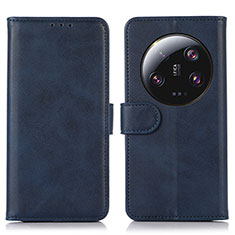 Leather Case Stands Flip Cover Holder N08P for Xiaomi Mi 13 Ultra 5G Blue