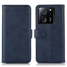 Leather Case Stands Flip Cover Holder N08P for Xiaomi Mi 13T 5G Blue