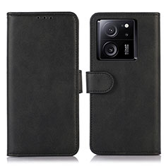 Leather Case Stands Flip Cover Holder N08P for Xiaomi Redmi K60 Ultra 5G Black