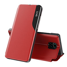 Leather Case Stands Flip Cover Holder Q02H for Xiaomi Poco M2 Pro Red